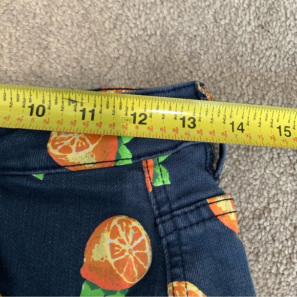Urban Outfitters BDG Pinup Rolled Hem High-Rise Short Navy Oranges Size 25 - Picture 13 of 14